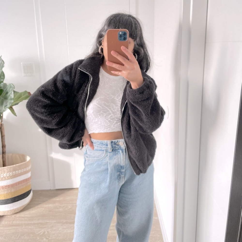 Azalea Fleece Bomber